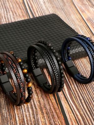 Men leather bracelet